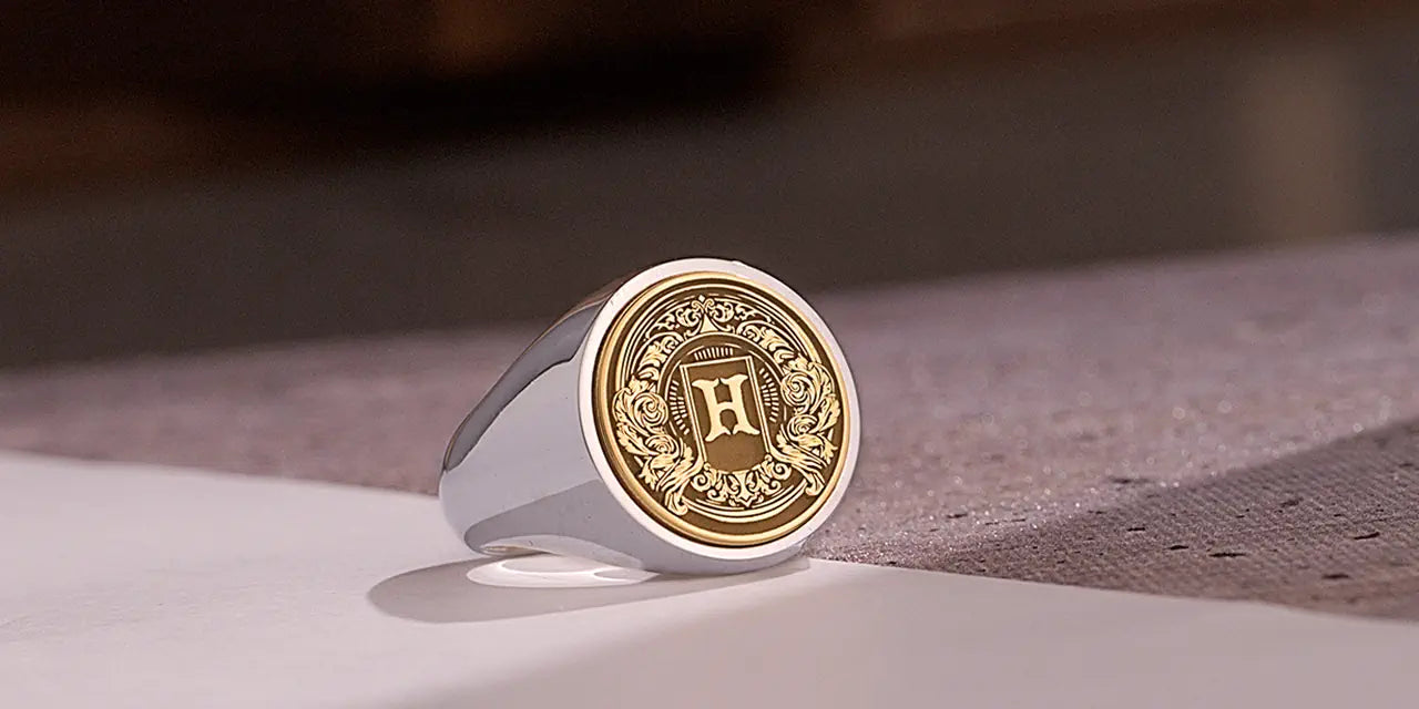 Mixed Metal Custom Signet Ring
