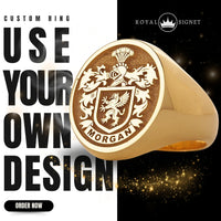 Thumbnail for Custom Ring - Gold Coated - Raised Design