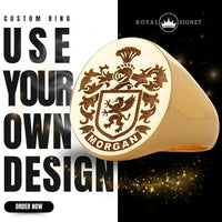 Thumbnail for Custom Ring - Gold Coated - Recessed Design