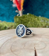 Thumbnail for Solid Gold Custom Engraved Signet Ring