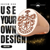 Thumbnail for Custom Ring - Rose Gold Coated - Recessed Design