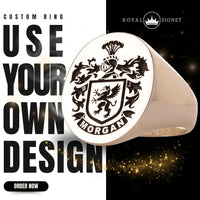 Thumbnail for Custom Ring - 925 Silver - Recessed Design with Black Inlay