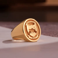 Thumbnail for Custom Ring - Gold Coated - Raised Design