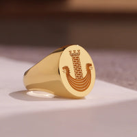 Thumbnail for Custom Ring - Gold Coated - Recessed Design