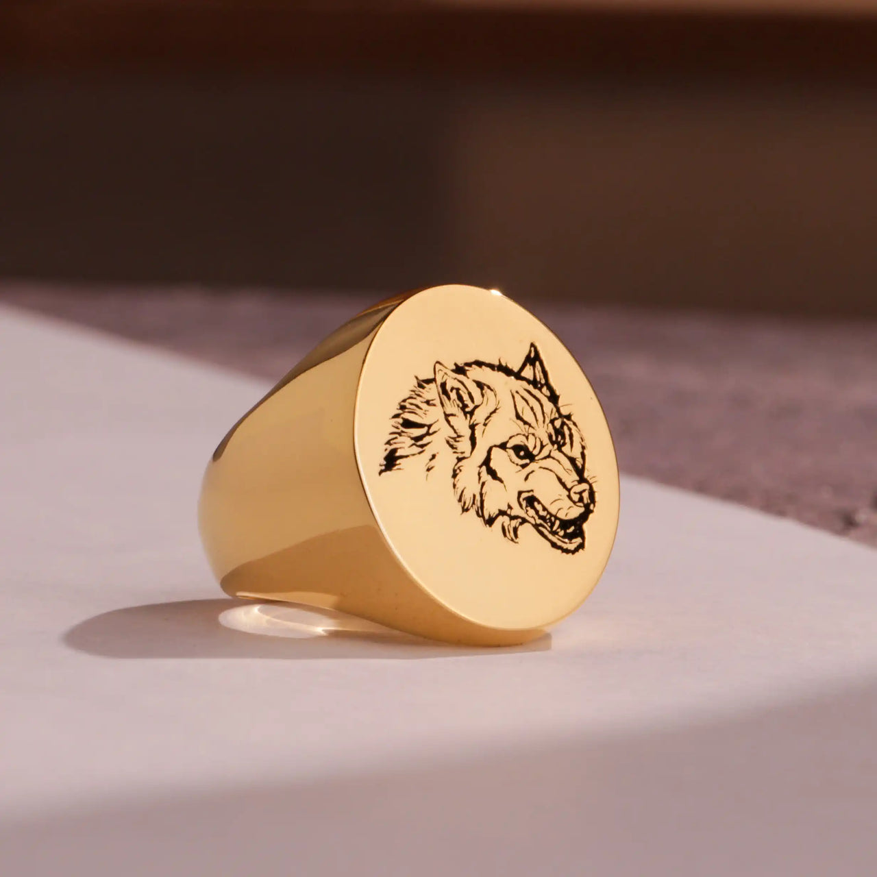 Custom Ring - Gold Coated - Recessed Design