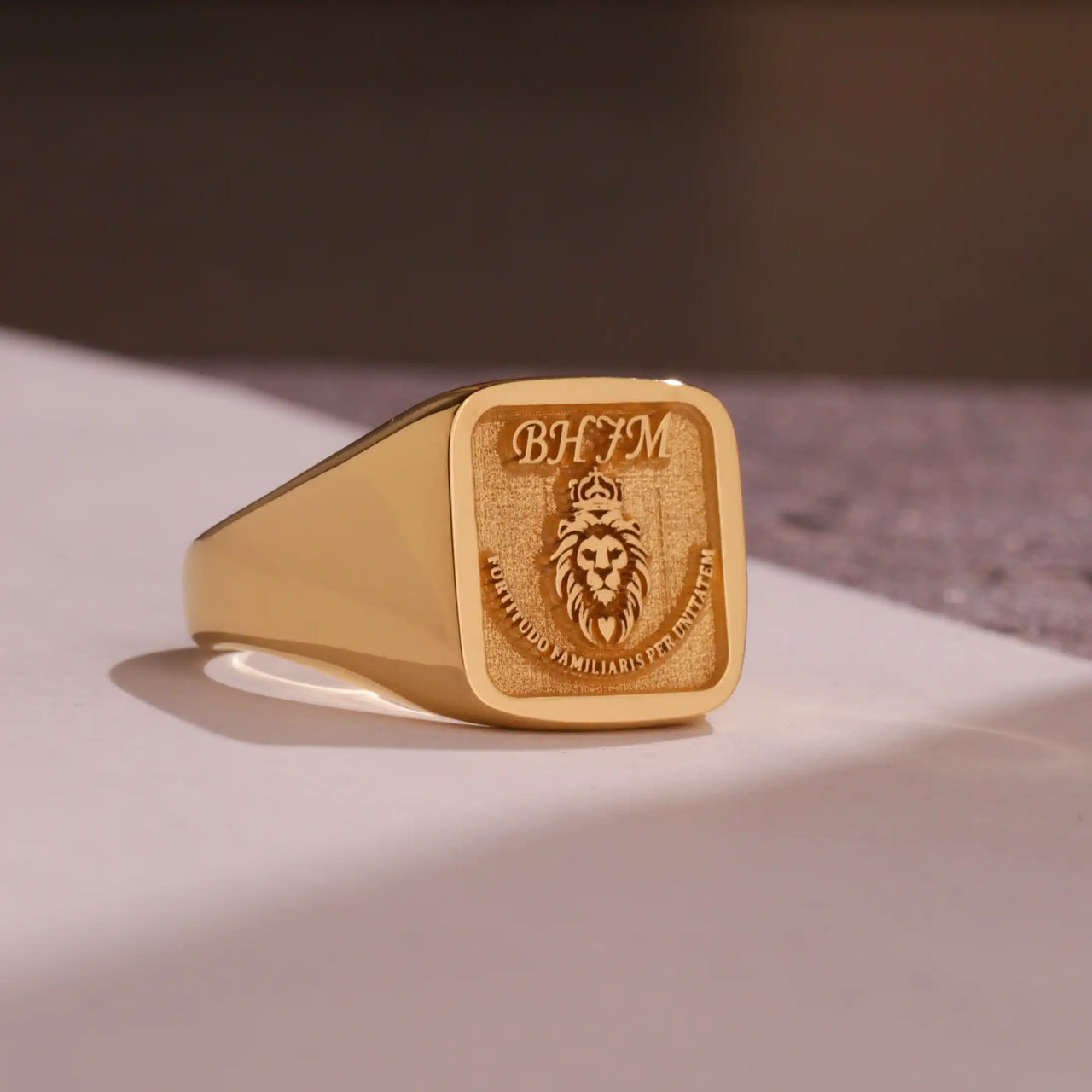 Custom Ring - Gold Coated - Raised Design