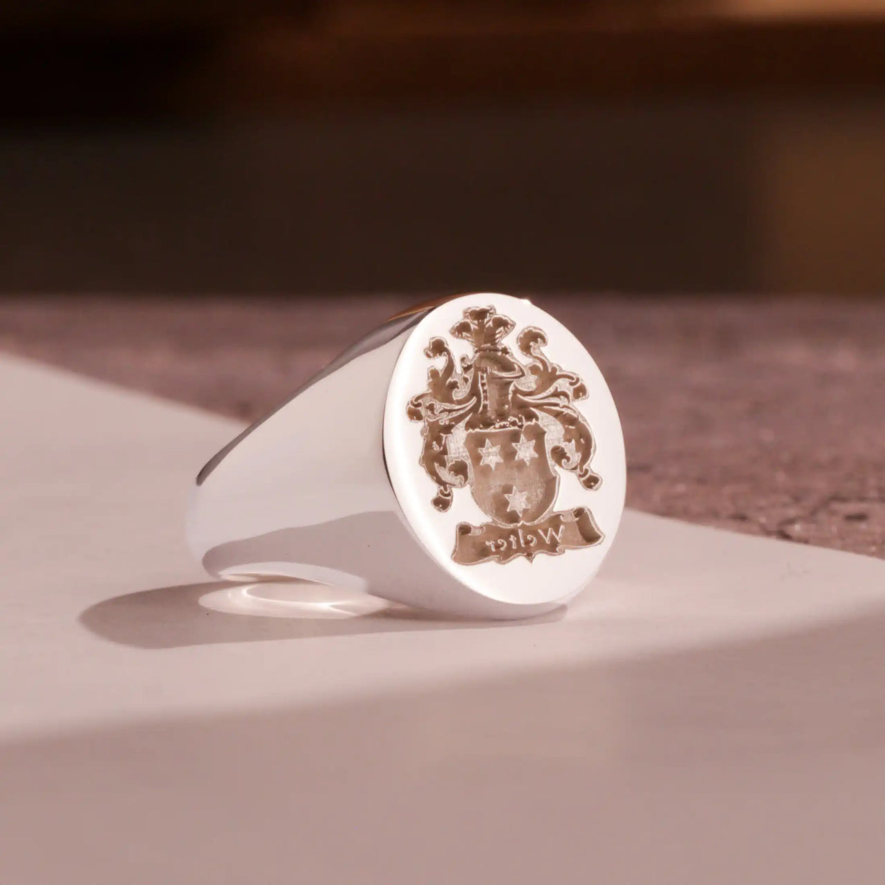 Custom Wax Seal Ring - 925 Silver - Recessed & Reversed Design