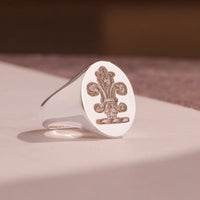 Thumbnail for Custom Wax Seal Ring - 925 Silver - Recessed & Reversed Design