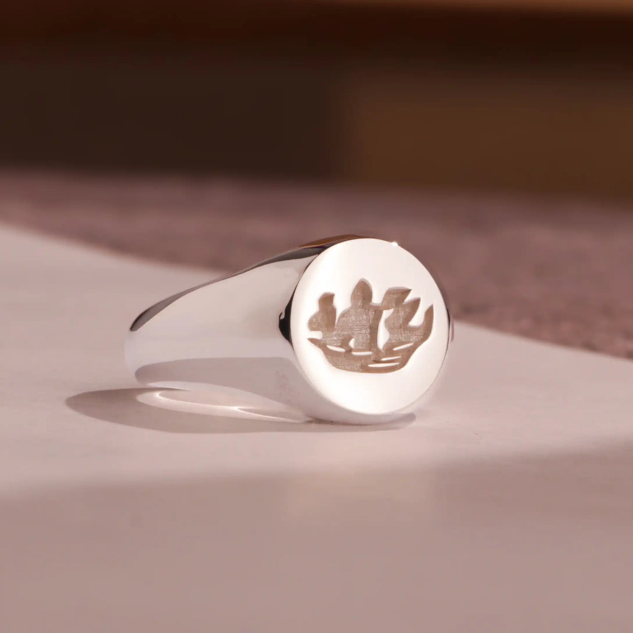 Custom Wax Seal Ring - 925 Silver - Recessed & Reversed Design