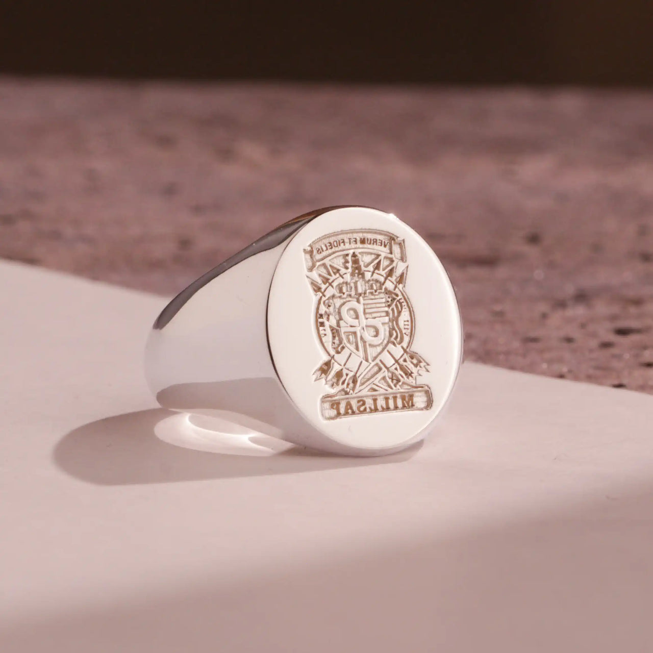 Custom Wax Seal Ring - 925 Silver - Recessed & Reversed Design