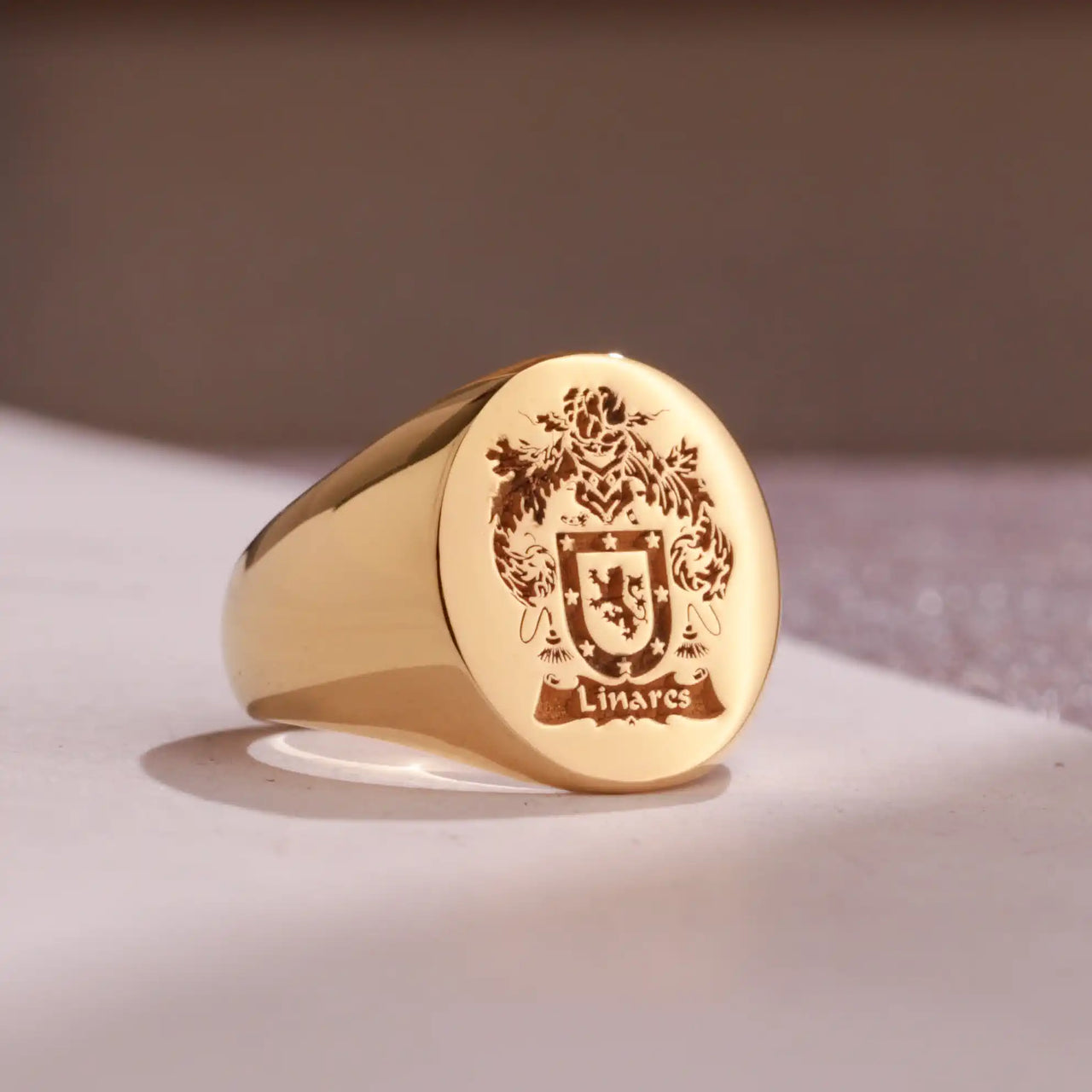 Custom Ring - Gold Coated - Recessed Design