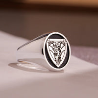 Thumbnail for Custom Ring - 925 Silver - Raised Design with Black Inlay