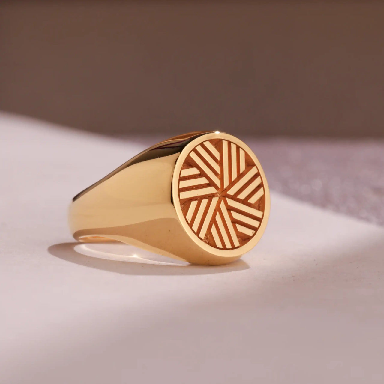 Custom Ring - Gold Coated - Raised Design