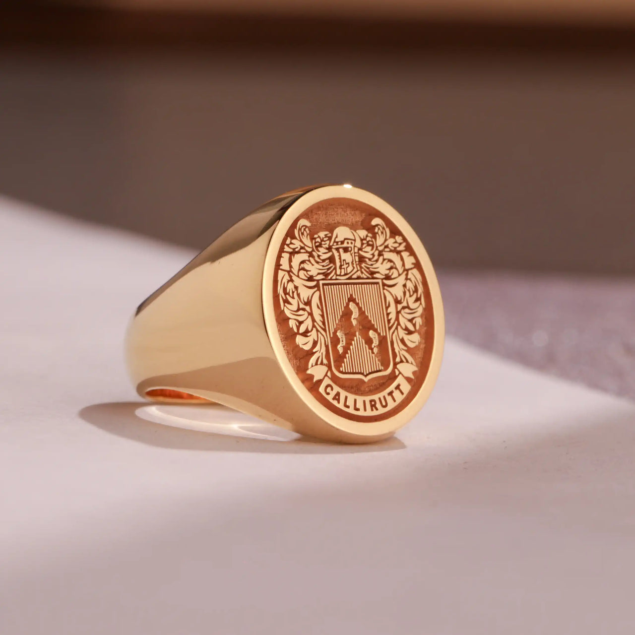 Custom Ring - Gold Coated - Raised Design