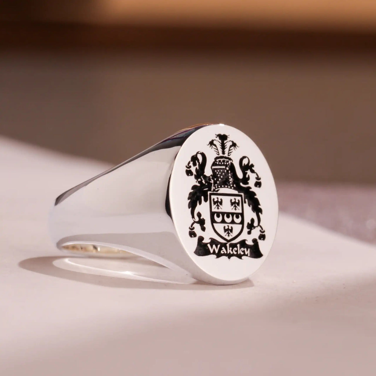 Custom Ring - 925 Silver - Recessed Design with Black Inlay