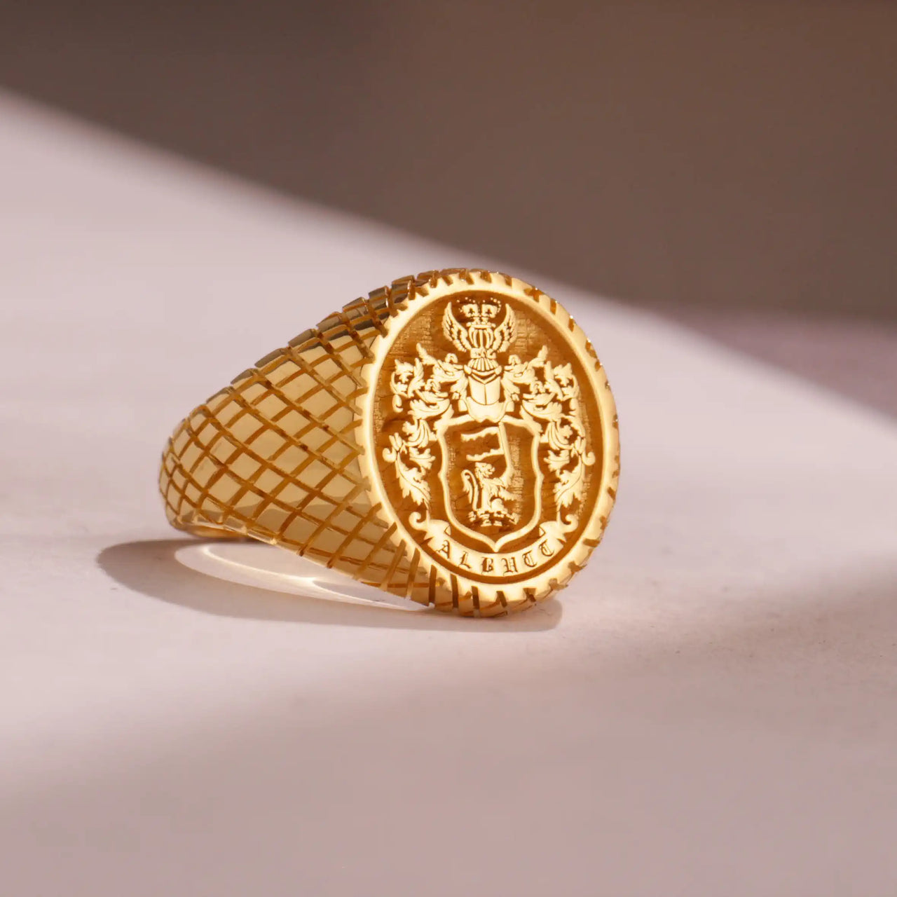 Custom Ring - Gold Coated - Raised Design