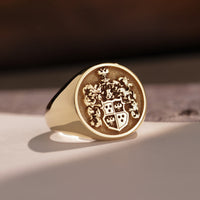 Thumbnail for Custom Ring - Gold Coated - Raised Design