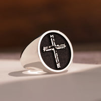 Thumbnail for Custom Ring - 925 Silver - Raised Design with Black Inlay