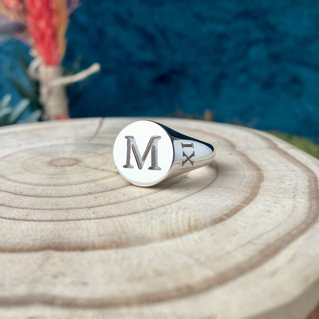 Solid Gold Custom Engraved Signet Ring