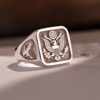 Thumbnail for Custom Ring - 925 Silver - Raised Design with Side Engravings