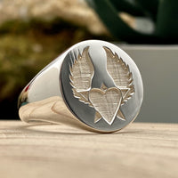 Thumbnail for Solid Gold Custom Engraved Signet Ring