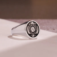 Thumbnail for Custom Ring - 925 Silver - Raised Design with Black Inlay