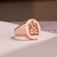 Thumbnail for Custom Ring - Rose Gold Coated - Recessed Design