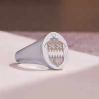 Thumbnail for Custom Ring - White Gold Coated - Recessed Design