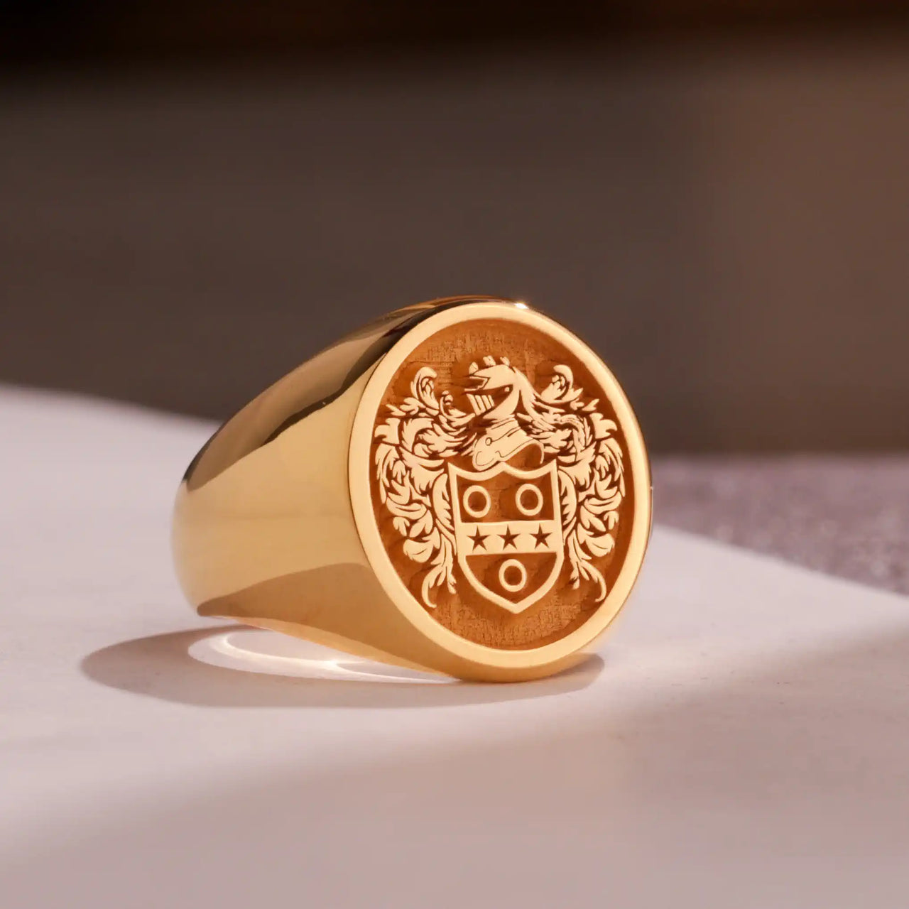 Custom Ring - Gold Coated - Raised Design