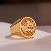 Thumbnail for Custom Ring - Gold Coated - Raised Design