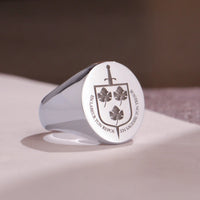 Thumbnail for Custom Ring - White Gold Coated - Recessed Design