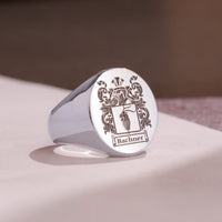 Thumbnail for Custom Ring - White Gold Coated - Recessed Design