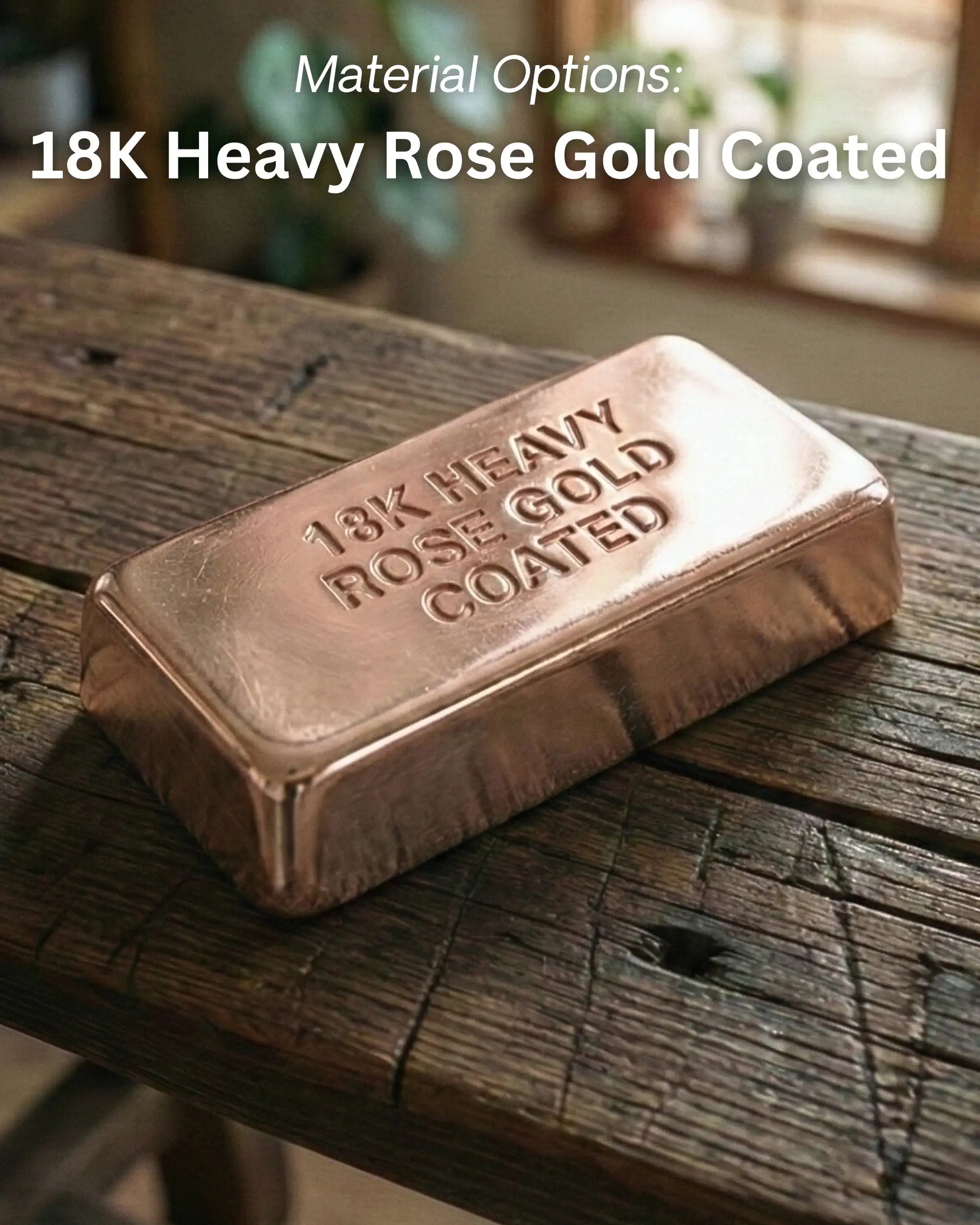 24K Rose Gold Coated