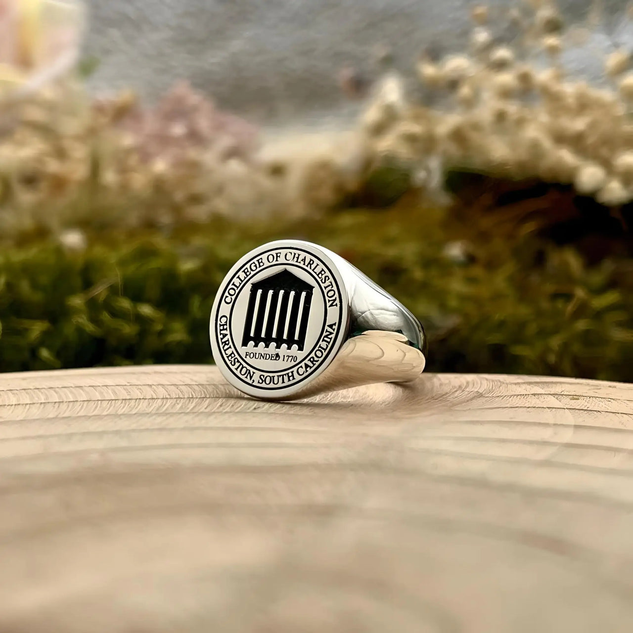 Solid Gold Custom Engraved Signet Ring