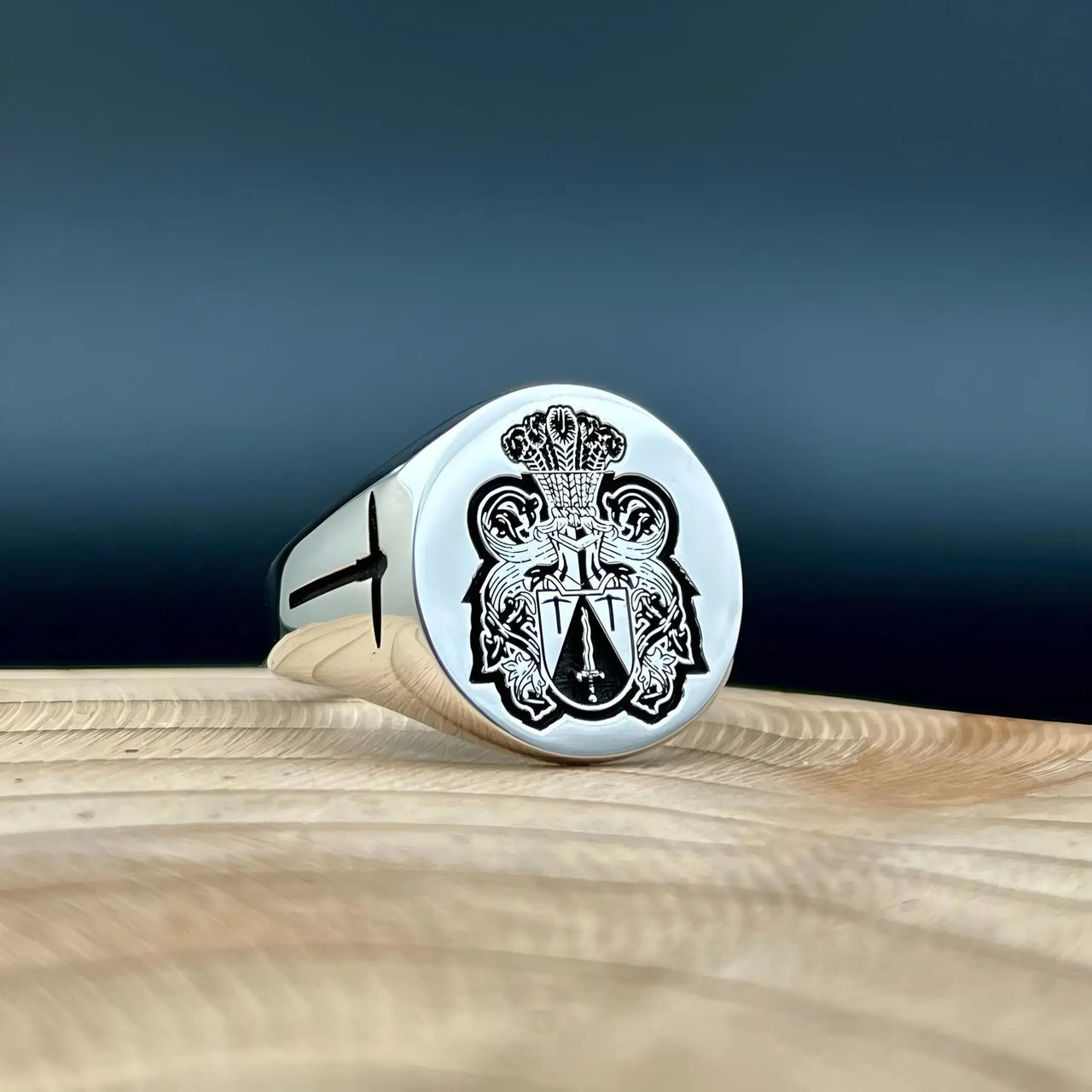 Solid Gold Custom Engraved Signet Ring