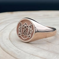 Thumbnail for Solid Gold Custom Engraved Signet Ring