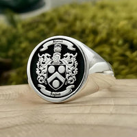 Thumbnail for Solid Gold Custom Engraved Signet Ring