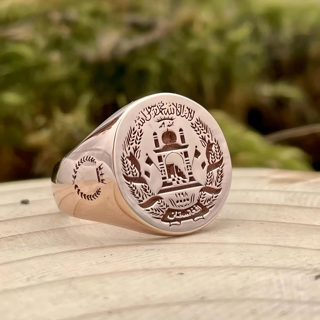 Solid Gold Custom Engraved Signet Ring