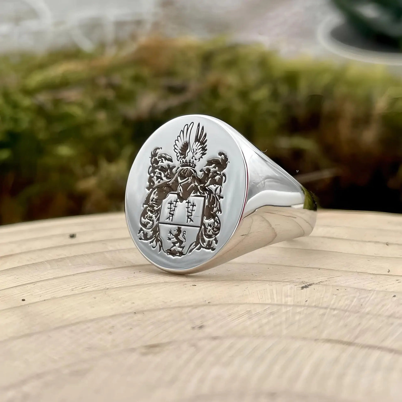 Solid Gold Custom Engraved Signet Ring