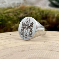 Thumbnail for Solid Gold Custom Engraved Signet Ring