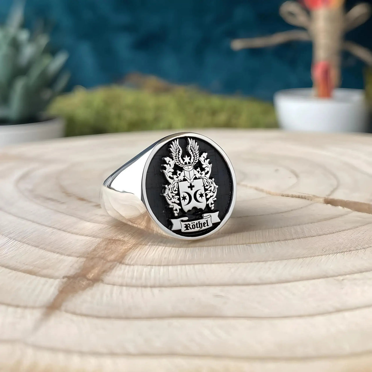 Solid Gold Custom Engraved Signet Ring