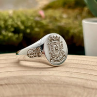 Thumbnail for Solid Gold Custom Engraved Signet Ring