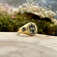 Thumbnail for Solid Gold Custom Engraved Signet Ring