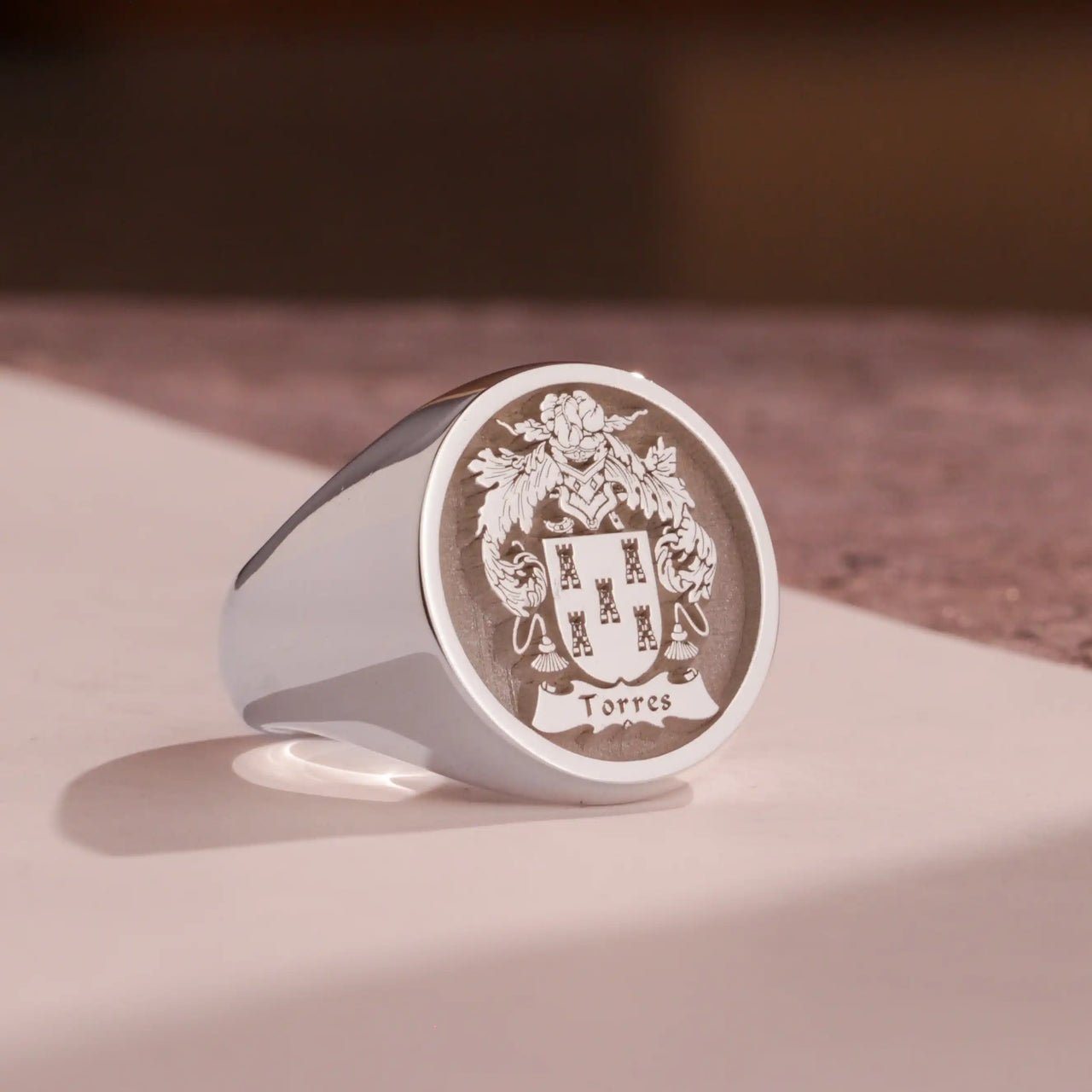 Custom Ring - 925 Silver - Raised Design