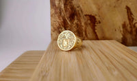 Thumbnail for Solid Gold Custom Engraved Signet Ring