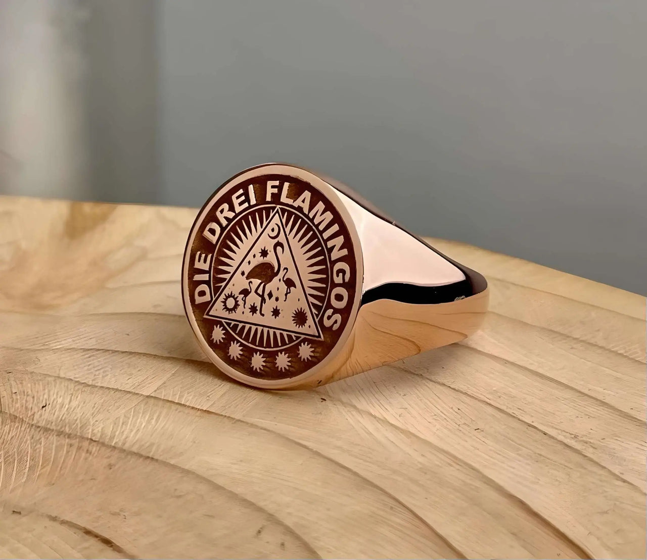 Solid Gold Custom Engraved Signet Ring