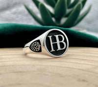 Thumbnail for Solid Gold Custom Engraved Signet Ring