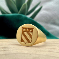 Thumbnail for Solid Gold Custom Engraved Signet Ring