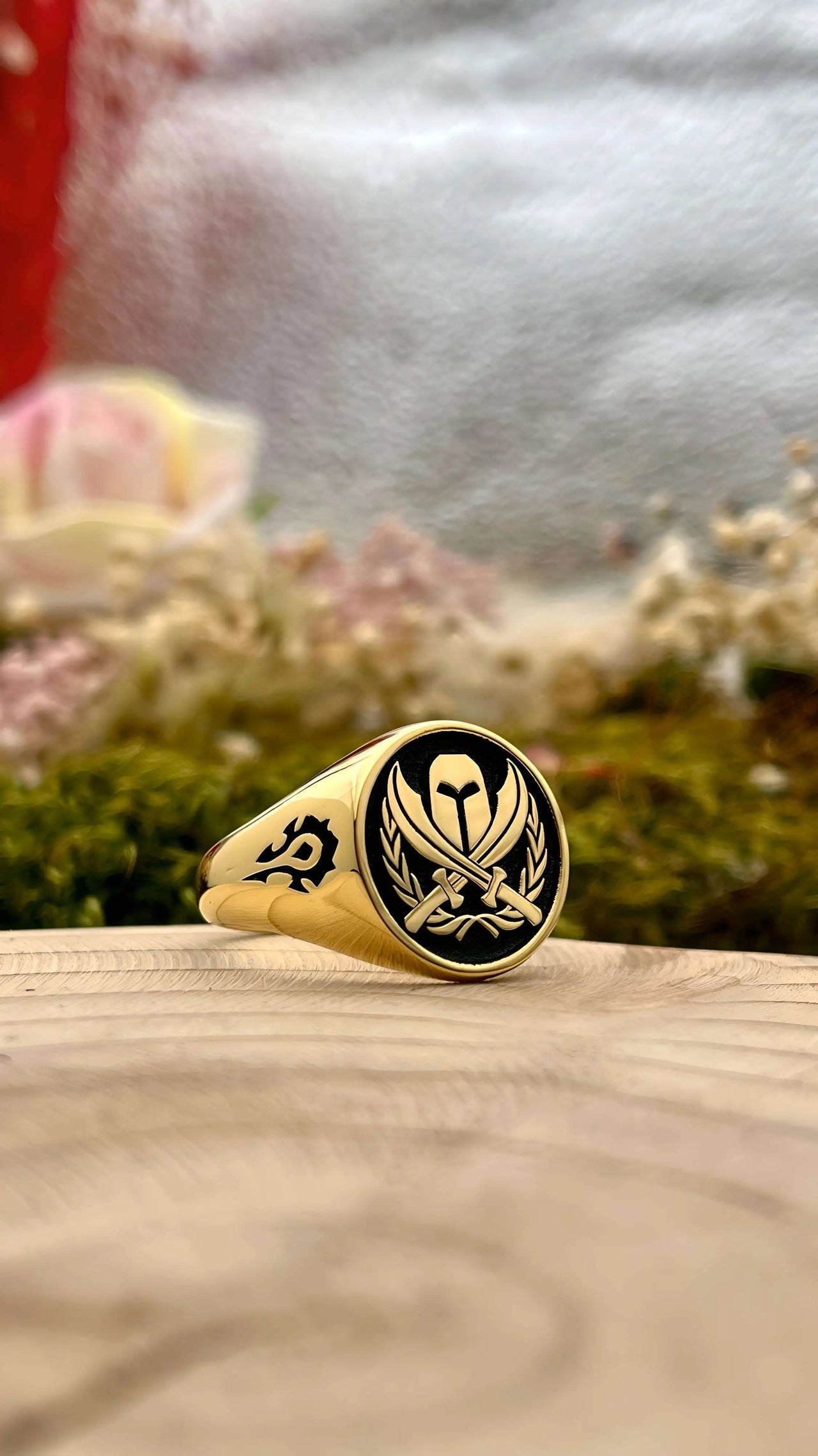 Solid Gold Custom Engraved Signet Ring