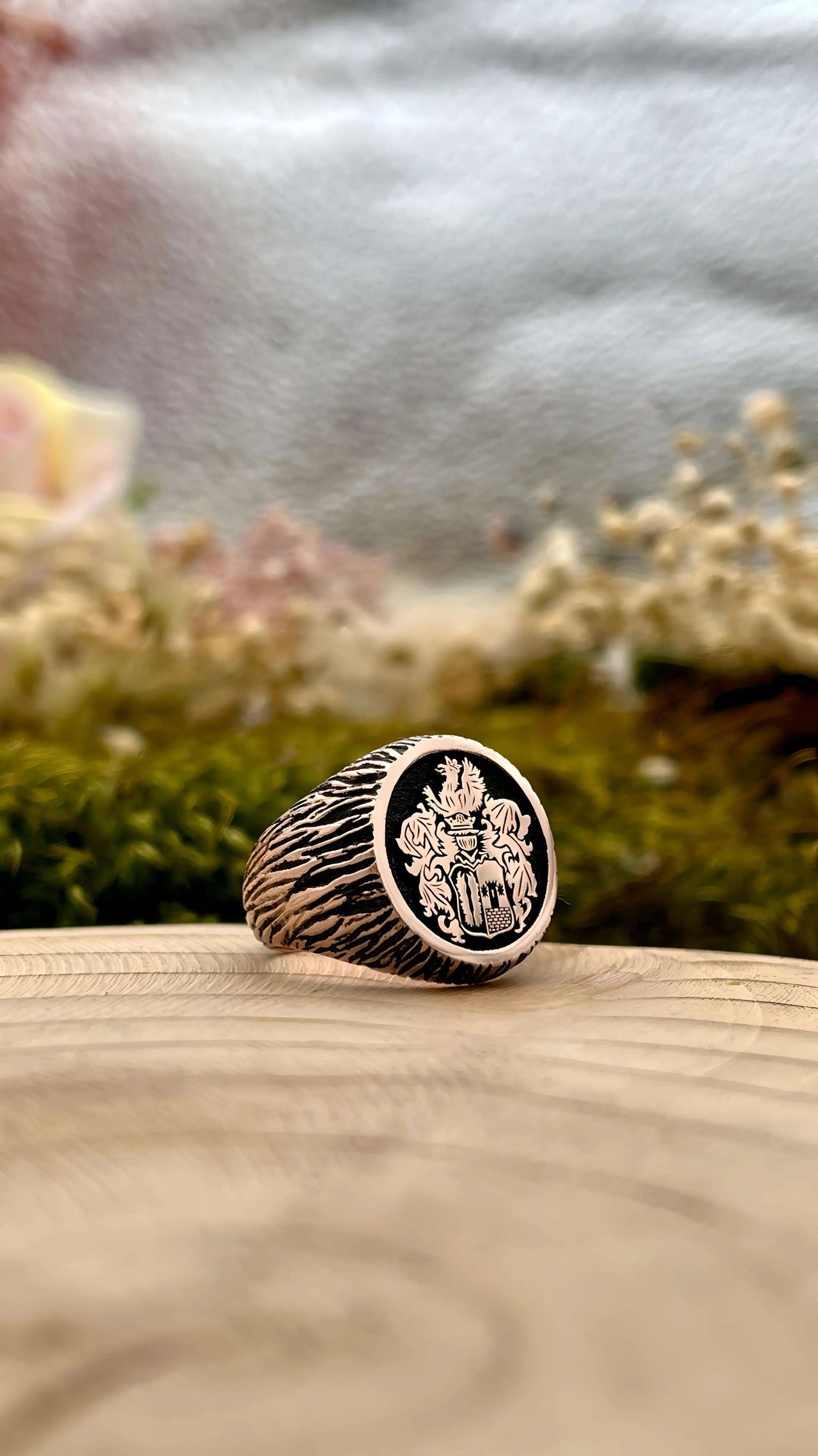 Solid Gold Custom Engraved Signet Ring